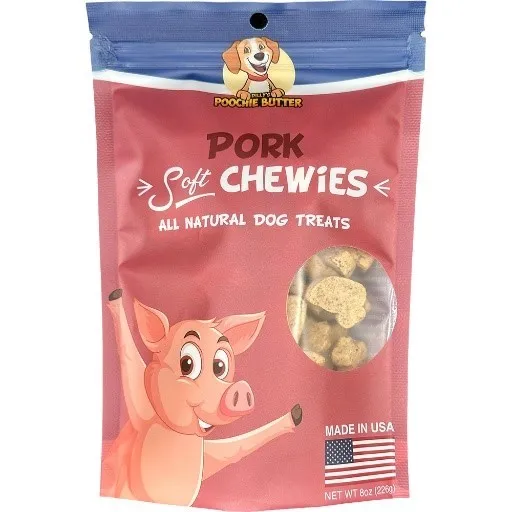 1ea 8oz Poochie Butter Pork Soft Chewies - Health/First Aid